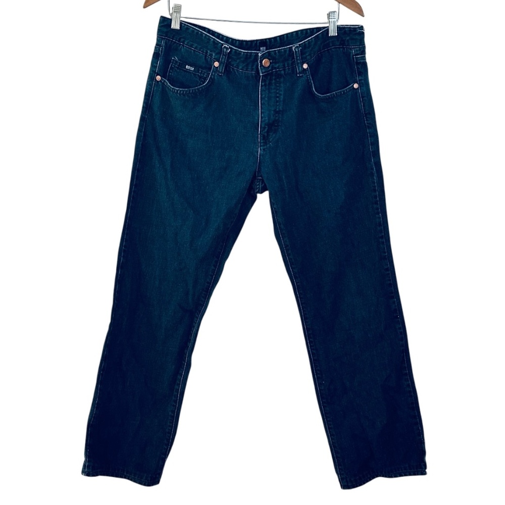 Hugo Boss Regular Fit Dark Blue Navy Denim Jeans 36 x 32